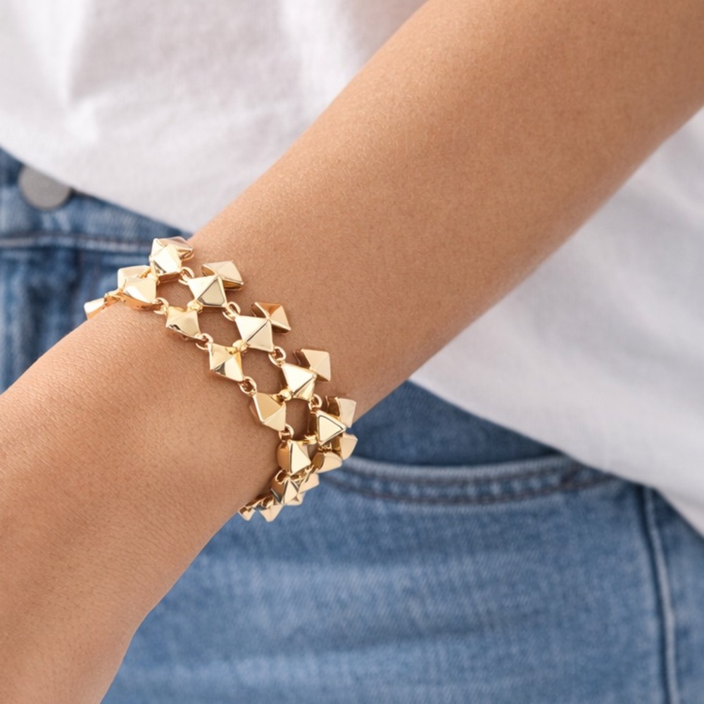 Vince Camuto Gold Tone Studded Bracelet